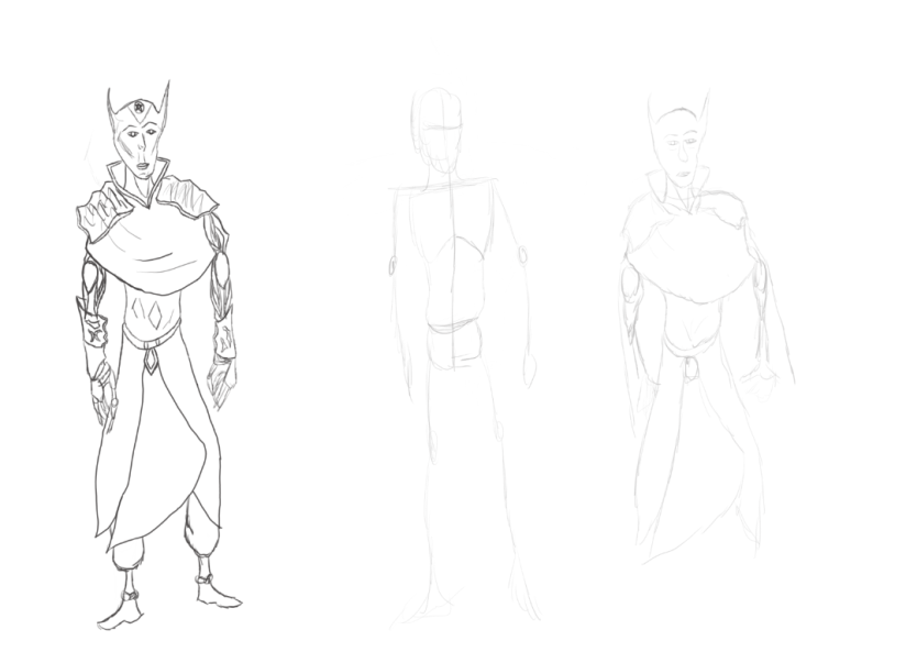 Developed Vampire Concept Sketches