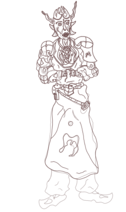 Mutatant Priest Line art Refined