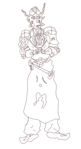 Mutated Priest Line Art