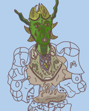 Priest Upper body Texture in Process