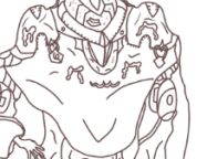 Vampire Line Art Center Mass